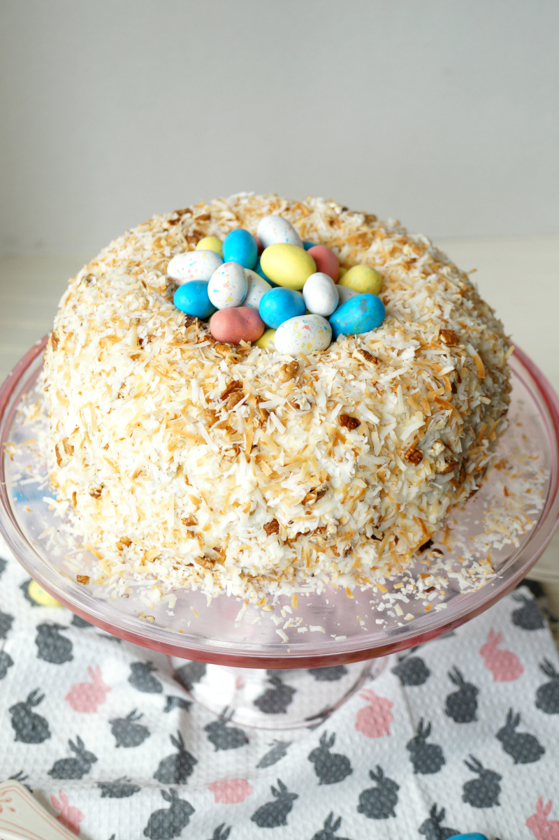 easter nest italian cream cake | The Baking Fairy