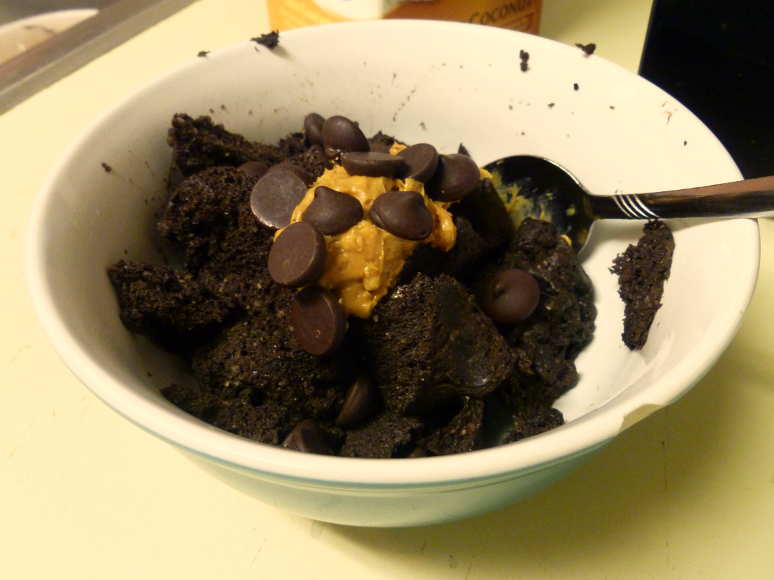 protein chocolate peanut butter mug cake The Baking Fairy