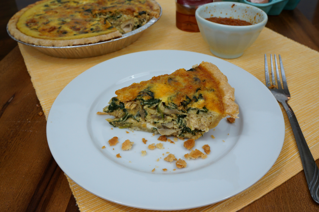 chicken pesto quiche | The Baking Fairy