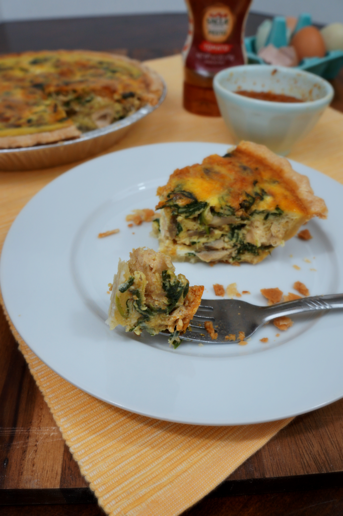 chicken pesto quiche | The Baking Fairy