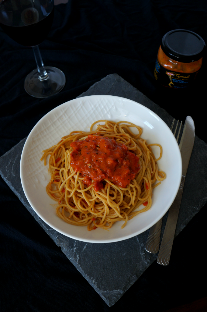 red pepper pasta with shrimp | The Baking Fairy