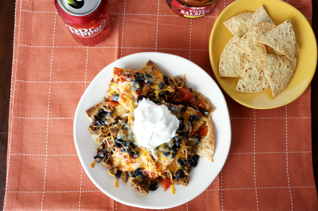 vegetarian nachos with homemade baked chips | The Baking Fairy