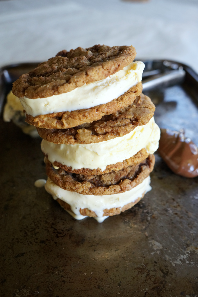 nutella cookie ice cream sandwiches | The Baking Fairy