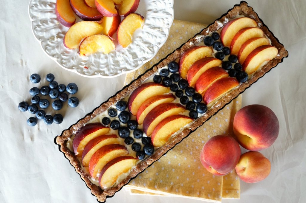 blueberry peach almond tart | The Baking Fairy