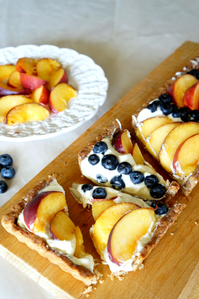 blueberry peach almond tart | The Baking Fairy