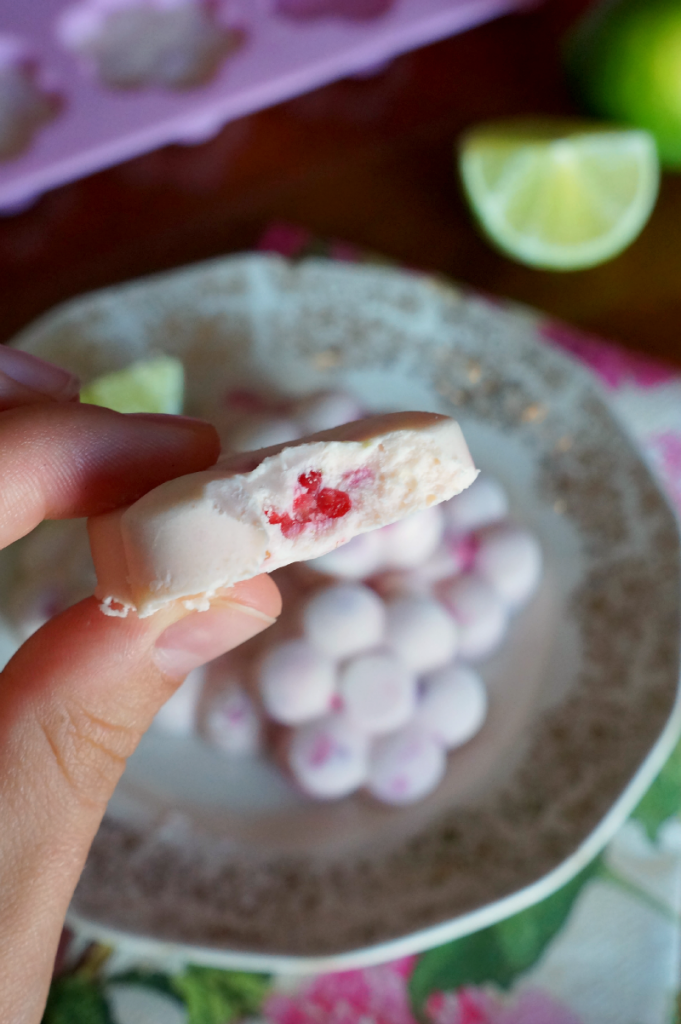 raspberry lime cheesecake fat bombs | The Baking Fairy