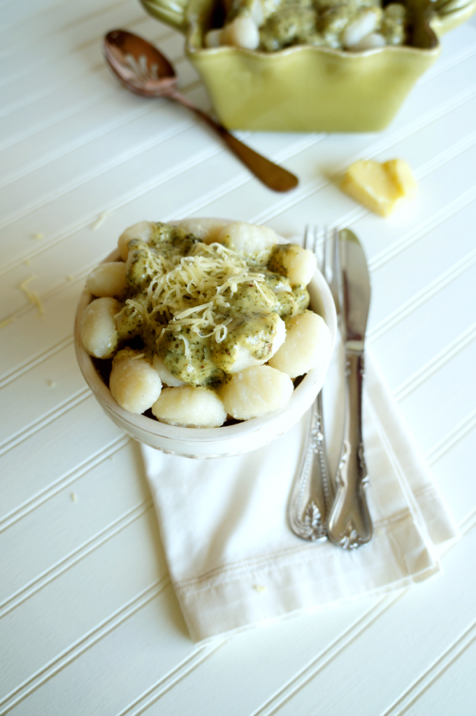 gnocchi with creamy pesto sauce | The Baking Fairy