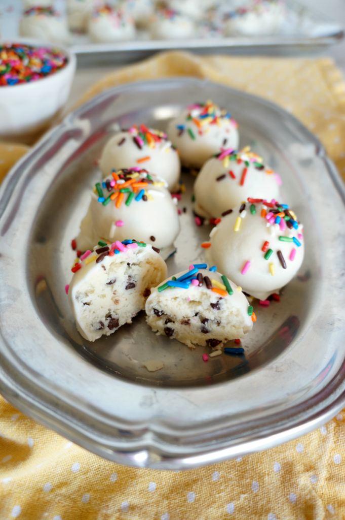 3-ingredient cookie dough truffles | The Baking Fairy