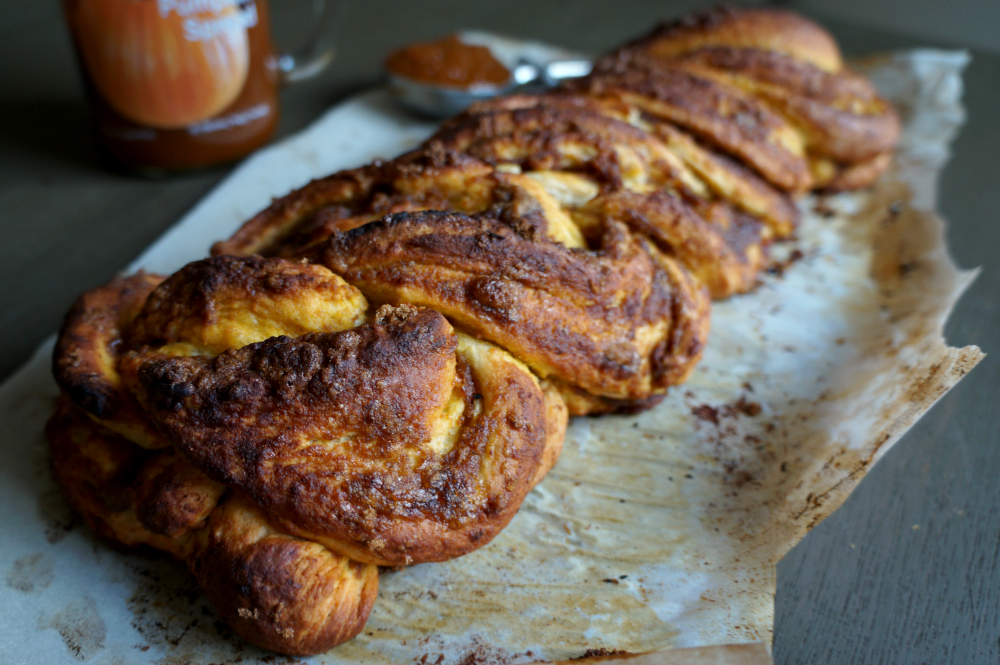 pumpkin butter braided bread | The Baking Fairy