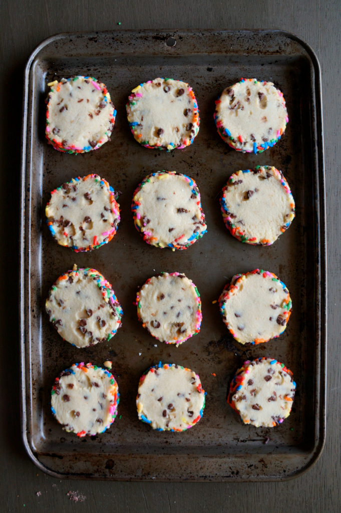 chocolate chip confetti shortbread | The Baking Fairy