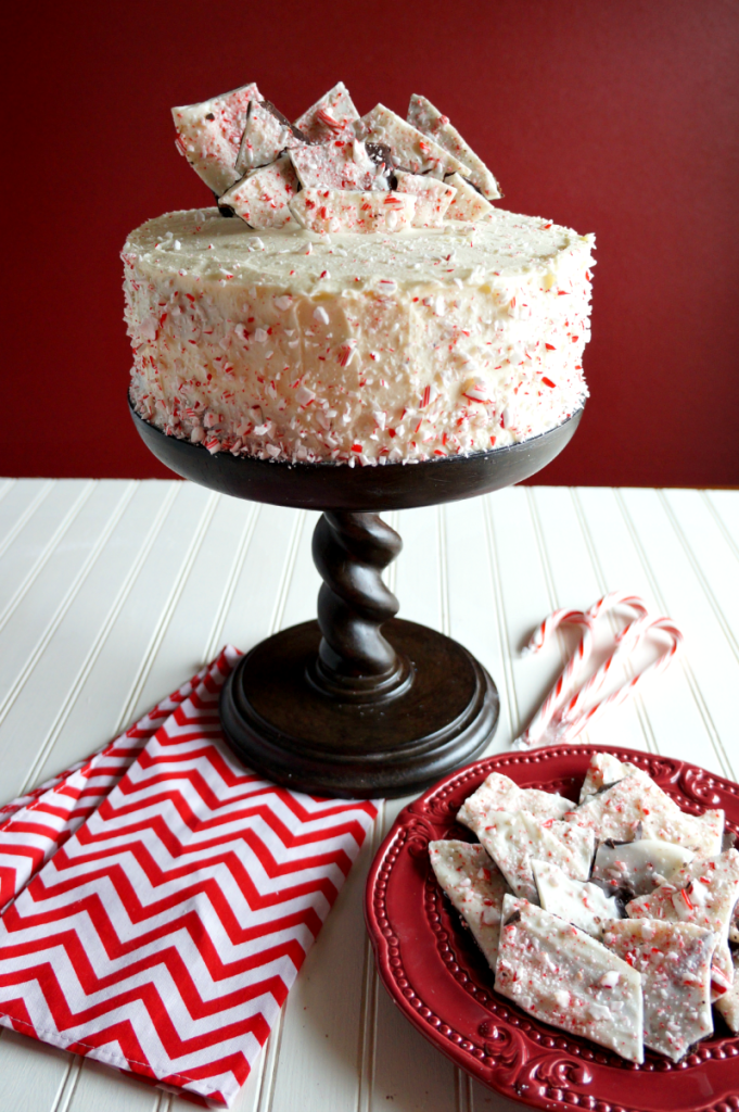 peppermint bark layer cake | The Baking Fairy