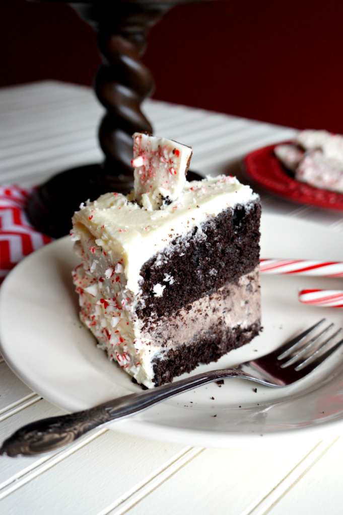 peppermint bark layer cake | The Baking Fairy