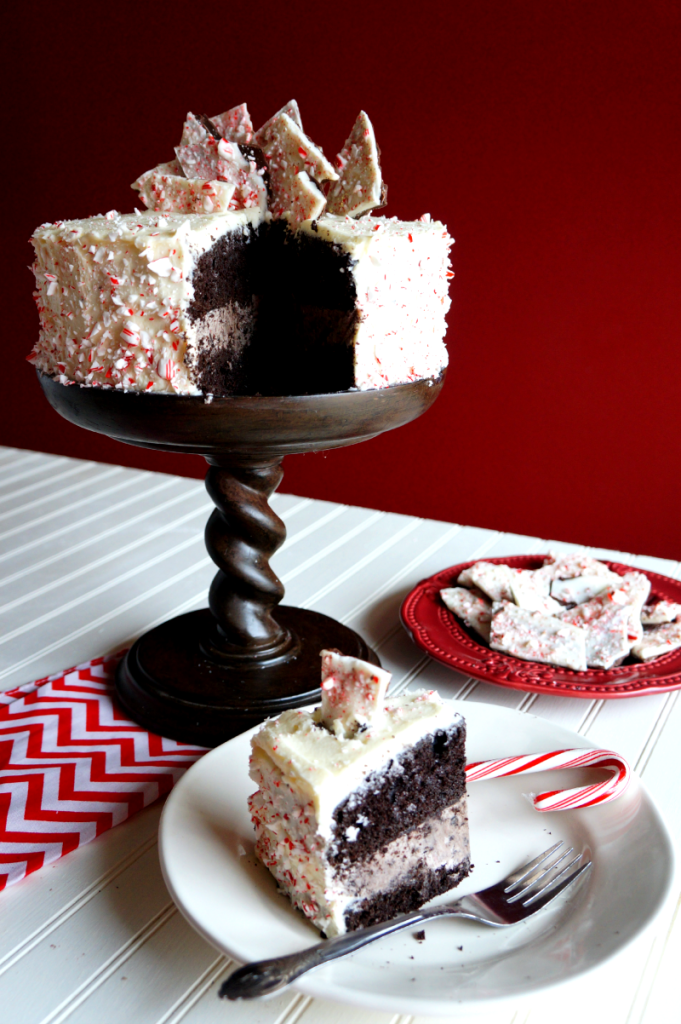 peppermint bark layer cake | The Baking Fairy