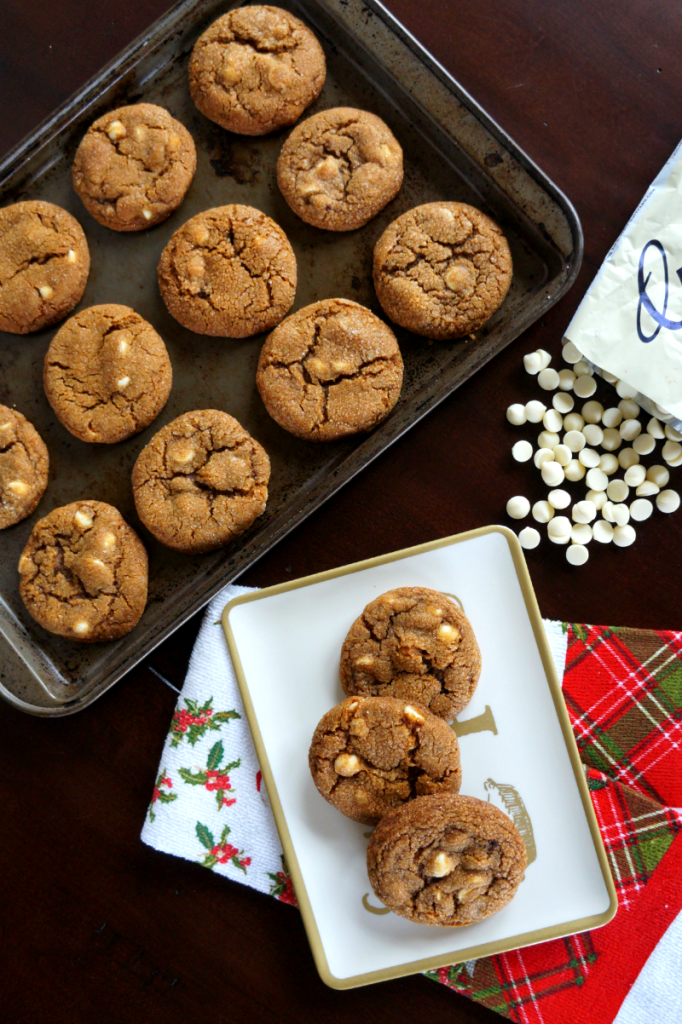 white chocolate molasses crinkles | The Baking Fairy