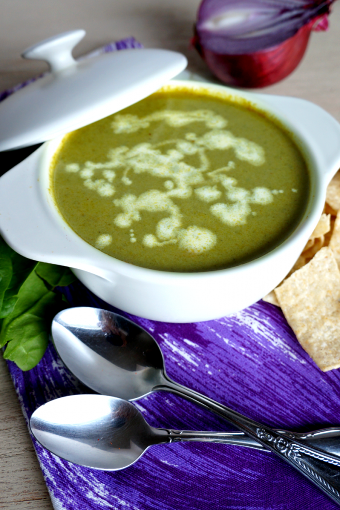 creamy poblano pepper soup | The Baking Fairy