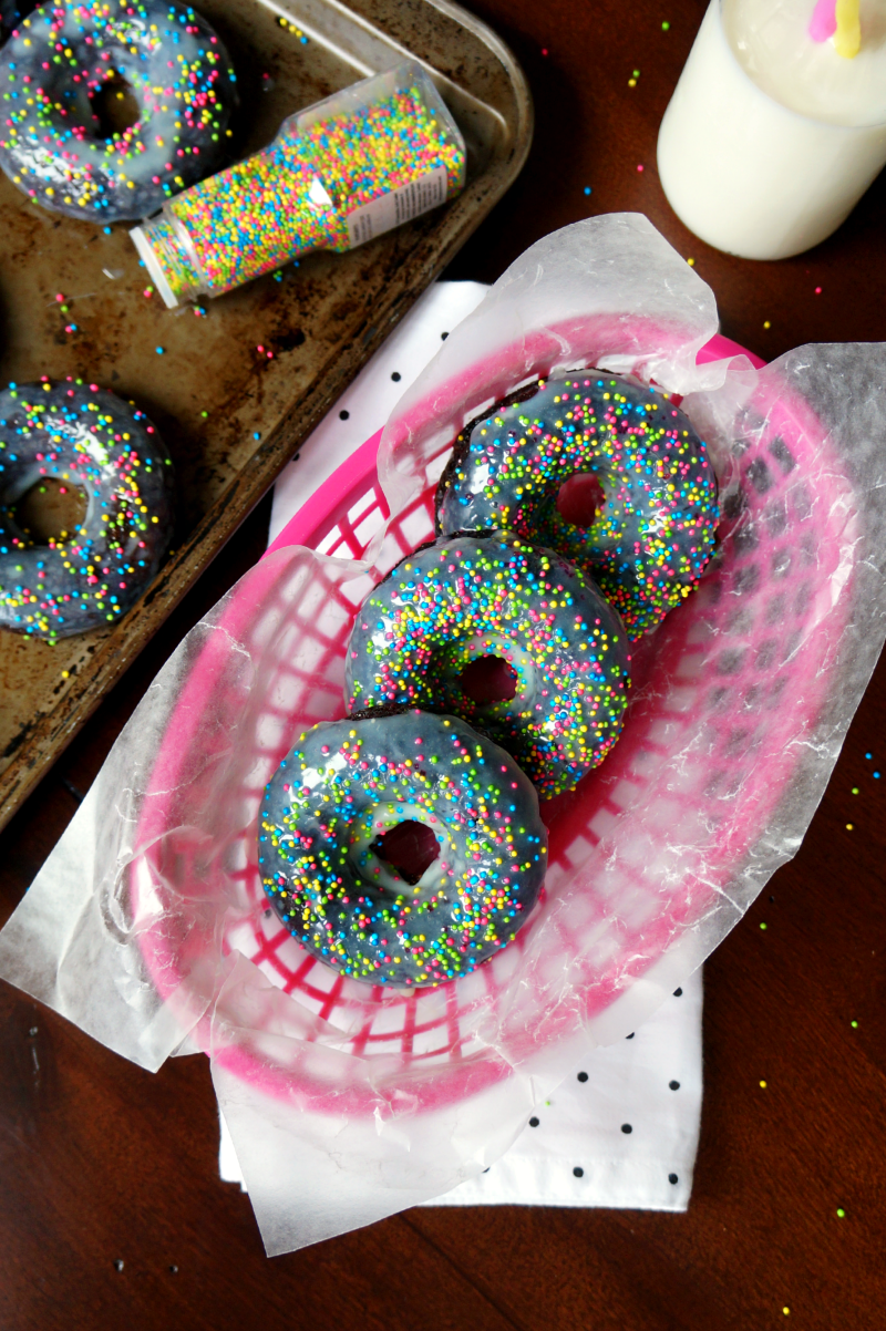 dark chocolate donuts with white chocolate glaze | The Baking Fairy