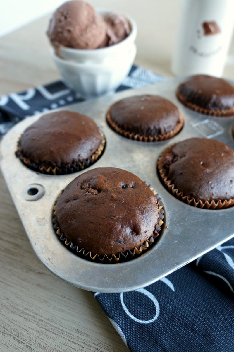 chocolate ice cream muffins | The Baking Fairy