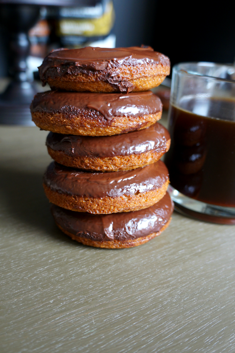 chocolate glazed cappuccino donuts | The Baking Fairy