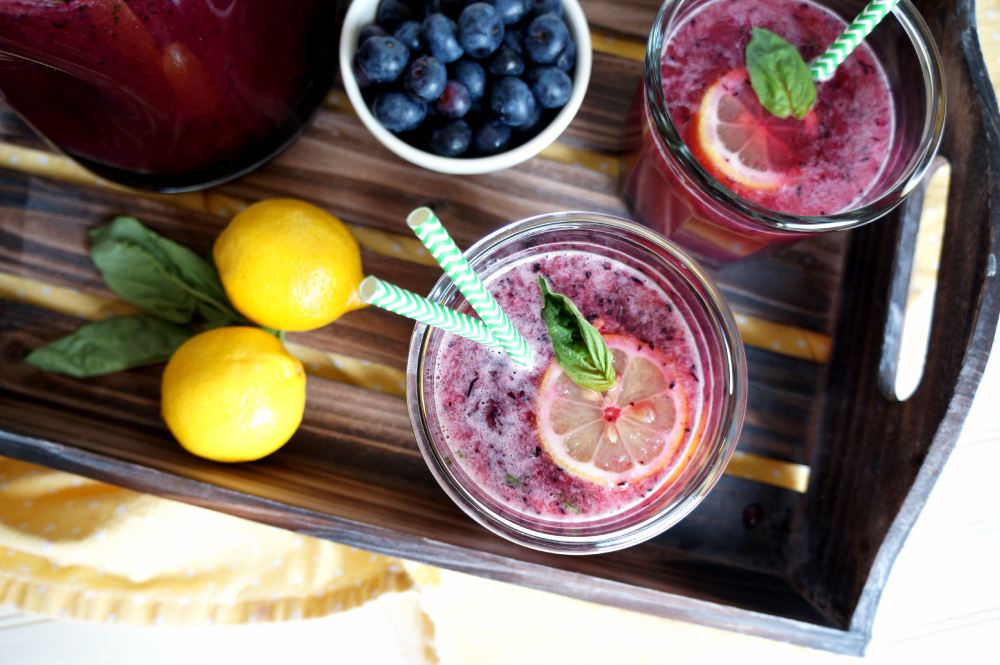 blueberry basil lemonade | The Baking Fairy