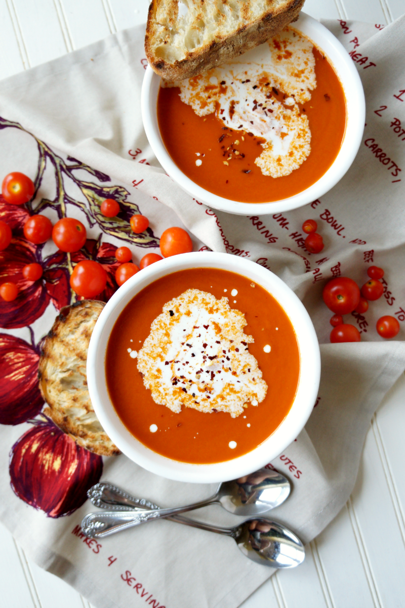 creamy tomato basil soup | The Baking Fairy
