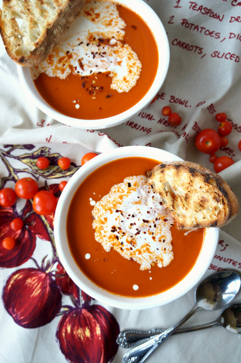 creamy tomato basil soup | The Baking Fairy