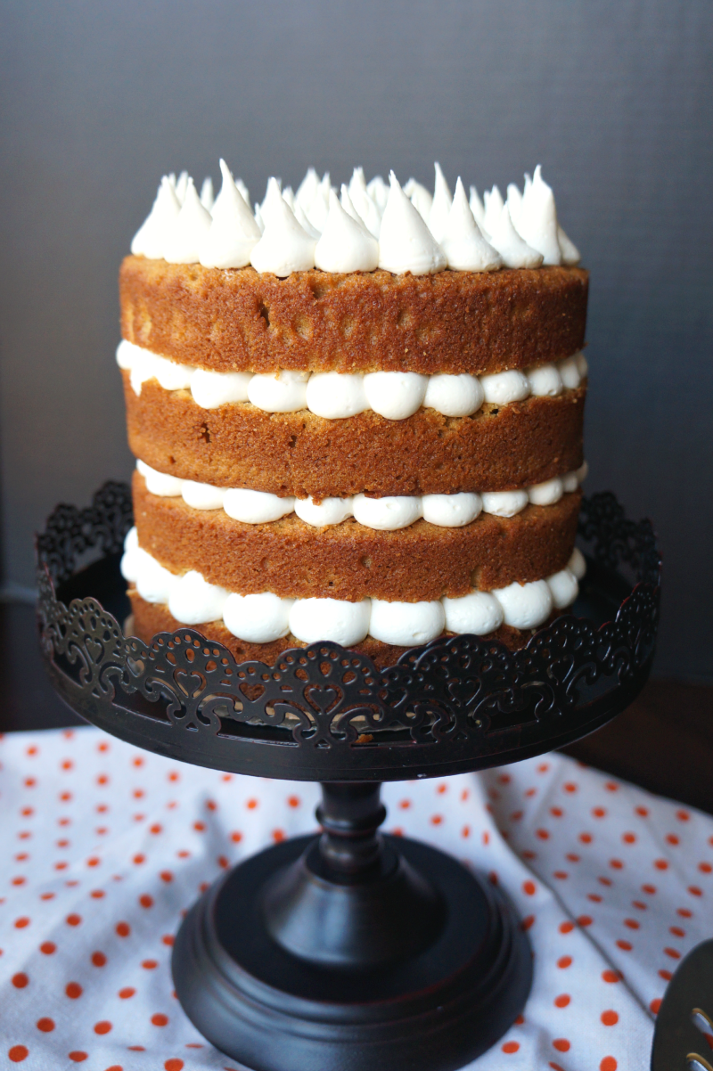 sweet potato layer cake with marshmallow frosting | The Baking Fairy