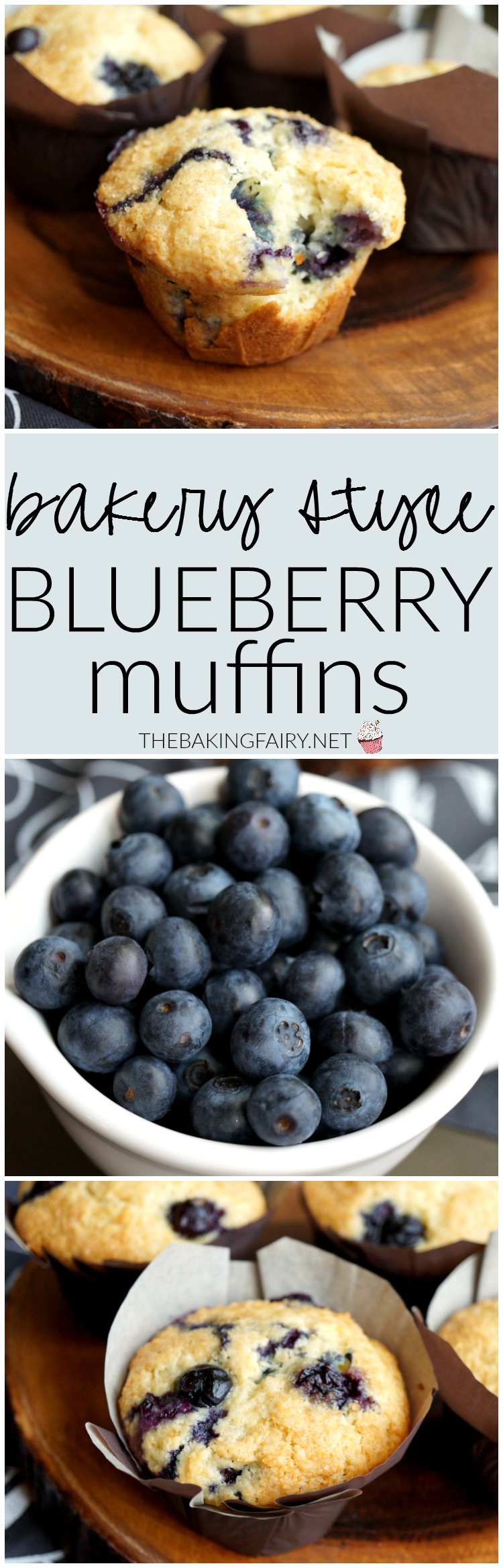 bakery-style blueberry muffins | The Baking Fairy