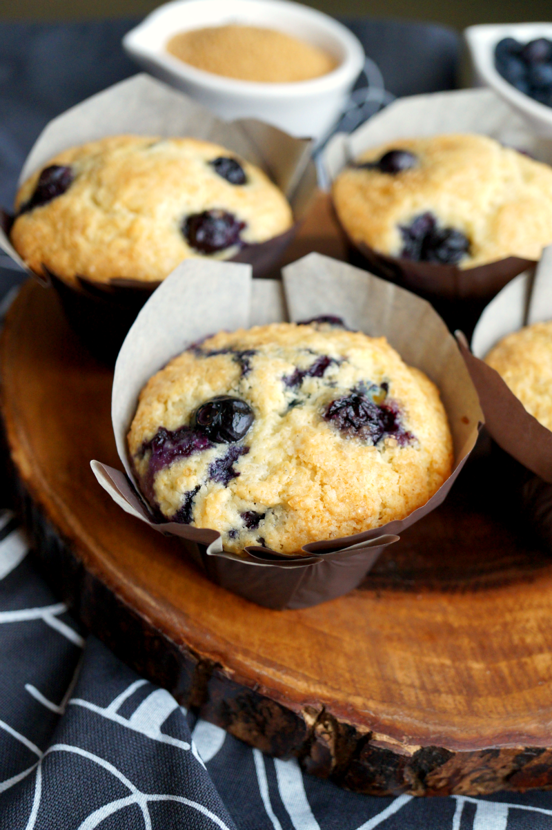 bakery-style blueberry muffins | The Baking Fairy