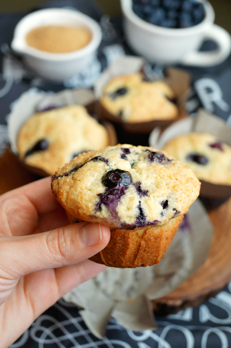 bakery-style blueberry muffins | The Baking Fairy
