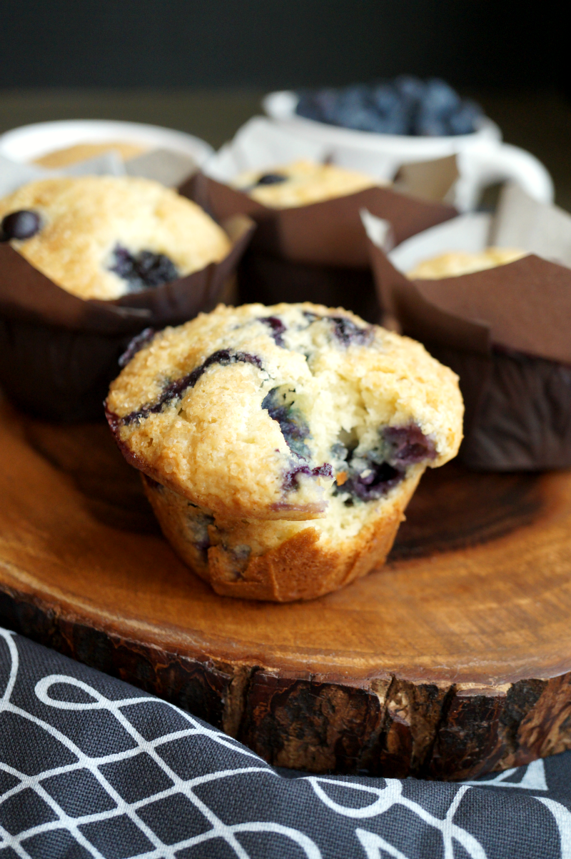 bakery-style blueberry muffins | The Baking Fairy