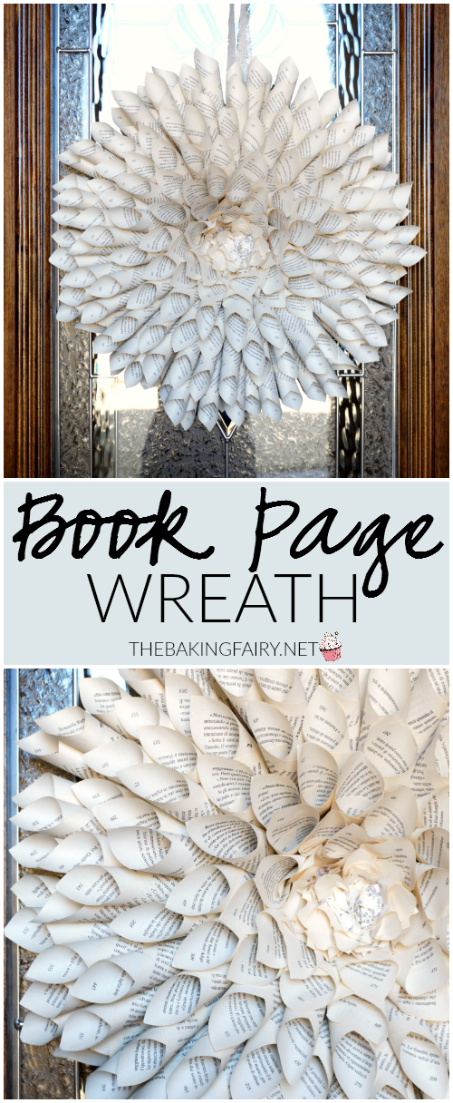 book page wreath | The Baking Fairy