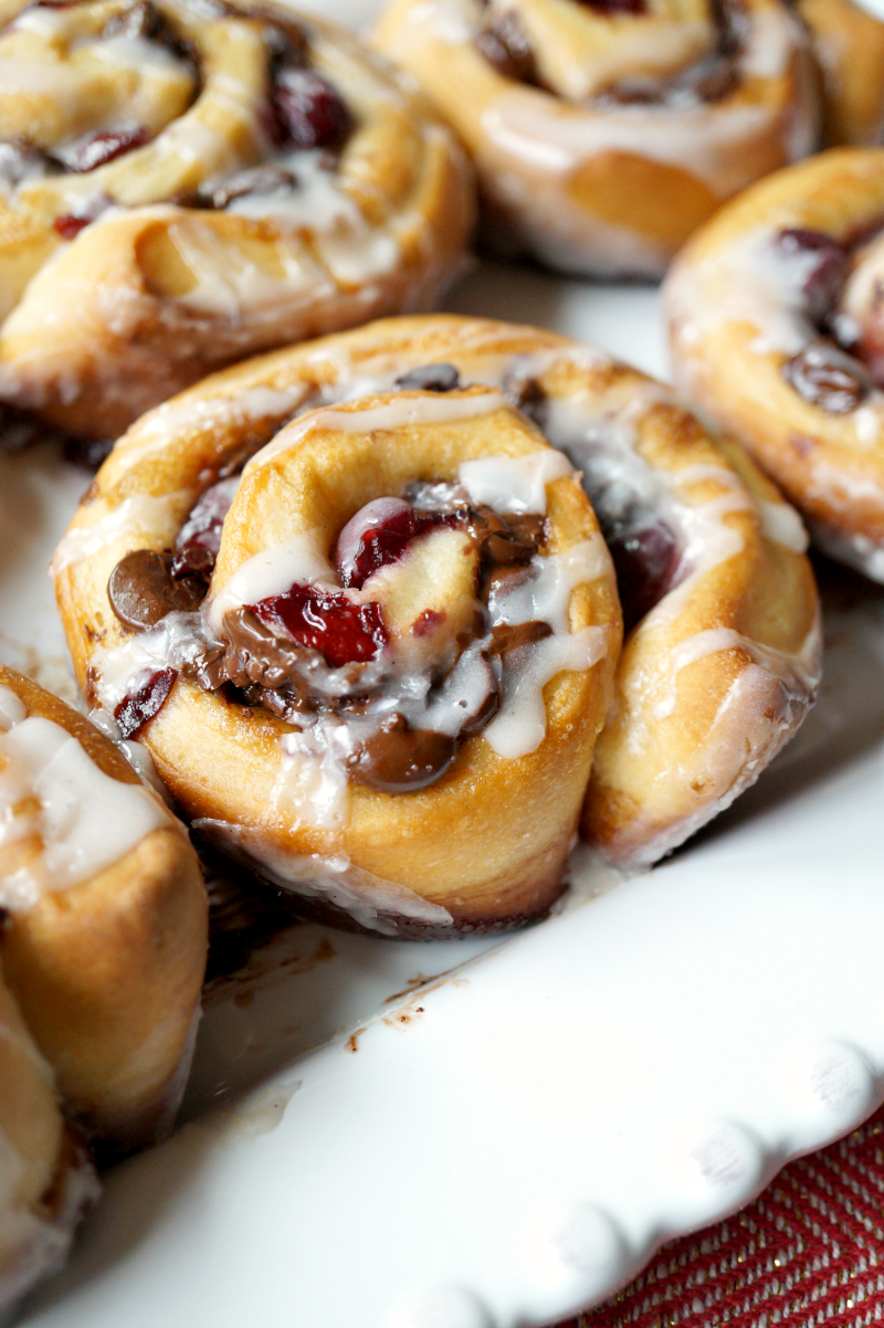 sour cherry chocolate rolls | The Baking Fairy