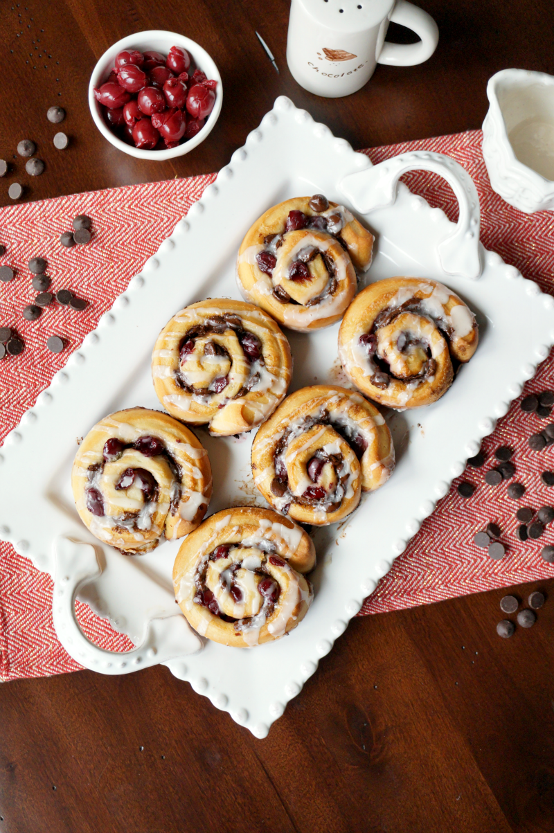 sour cherry chocolate rolls | The Baking Fairy