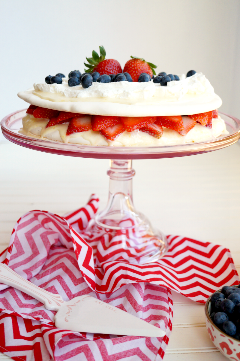 berry & lemon curd meringue cake | The Baking Fairy