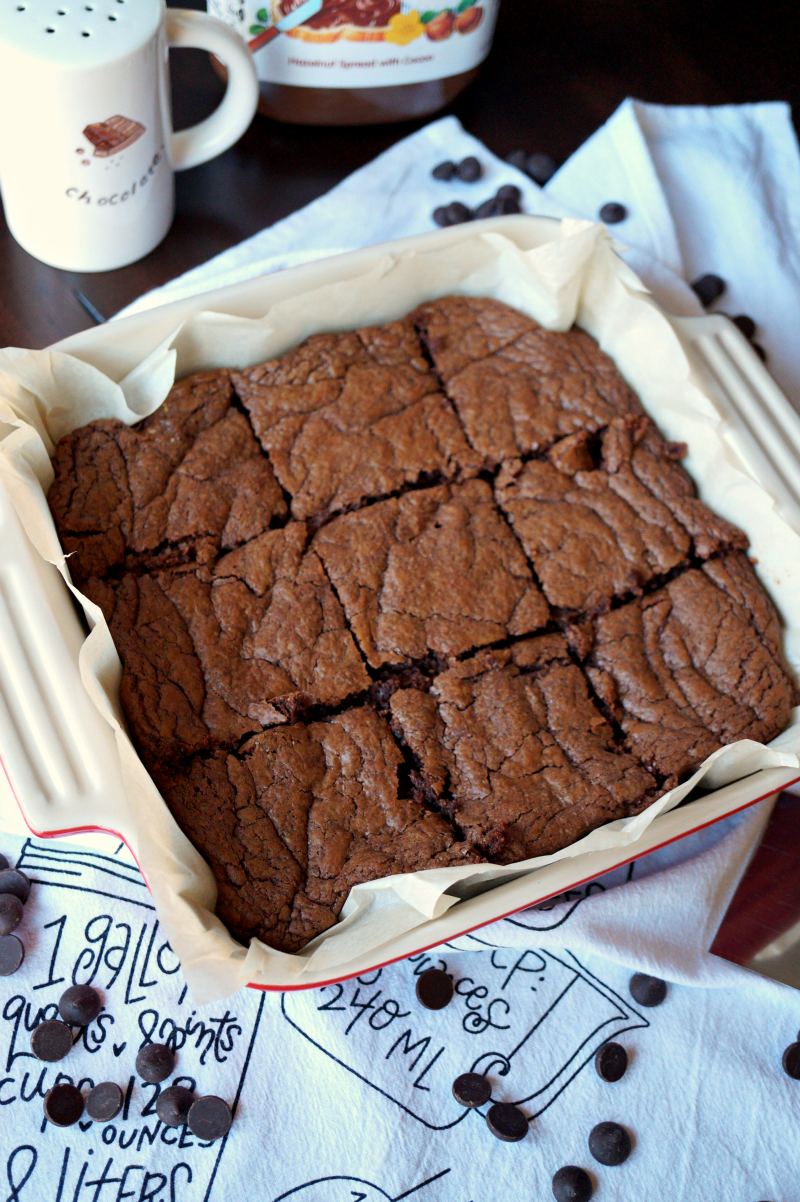 3-ingredient Nutella brownies | The Baking Fairy