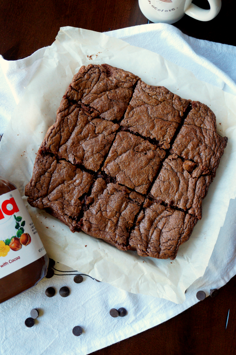 3-ingredient Nutella brownies | The Baking Fairy