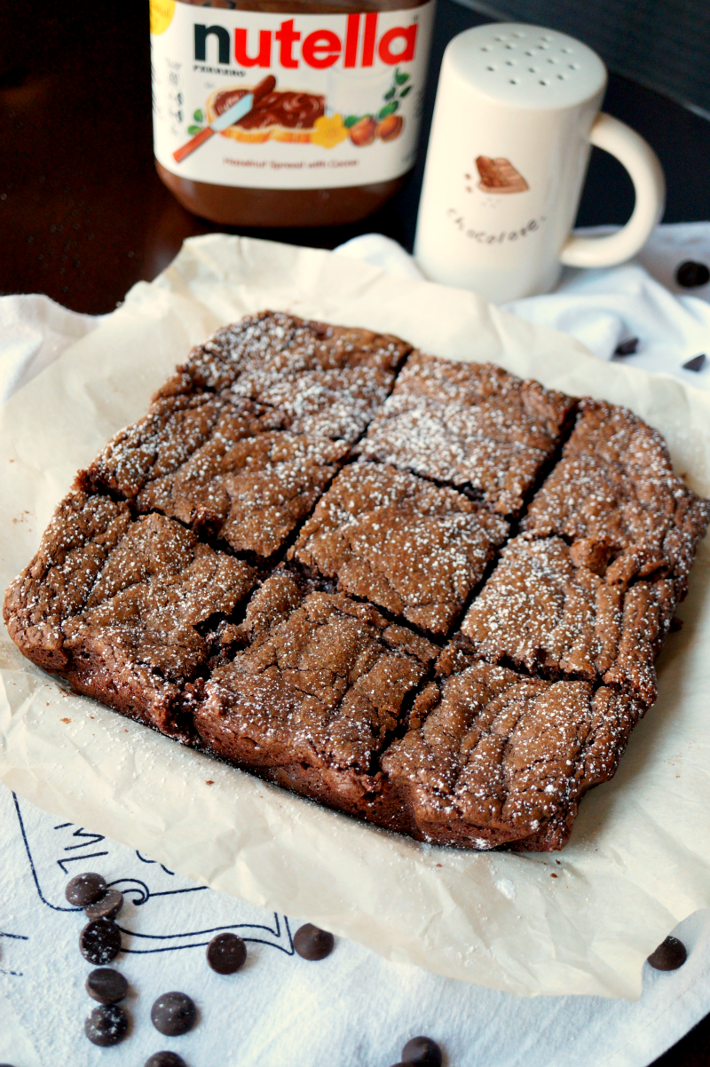 3-ingredient Nutella brownies | The Baking Fairy