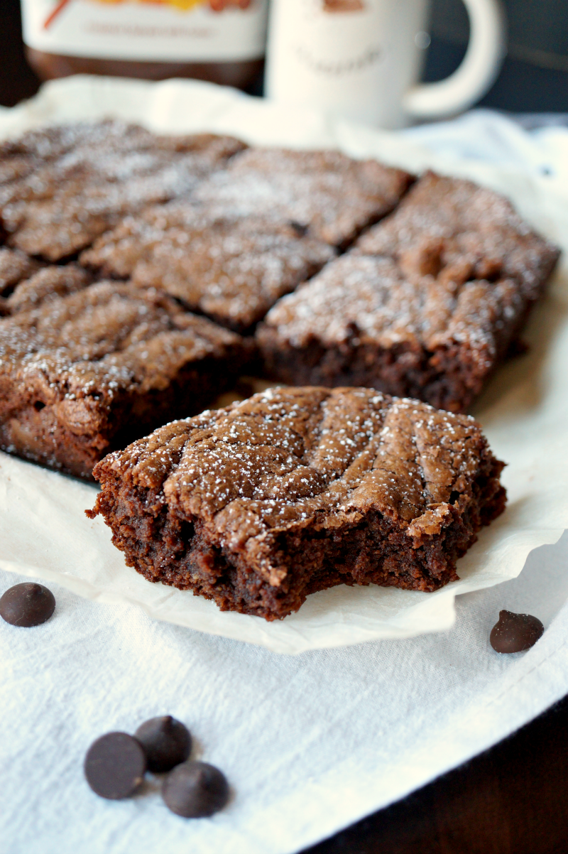 3-ingredient Nutella brownies | The Baking Fairy