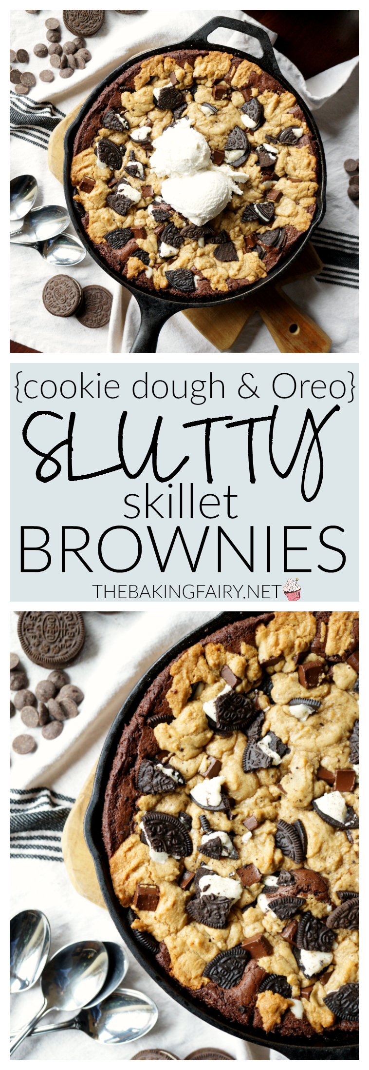 slutty skillet brownies | The Baking Fairy