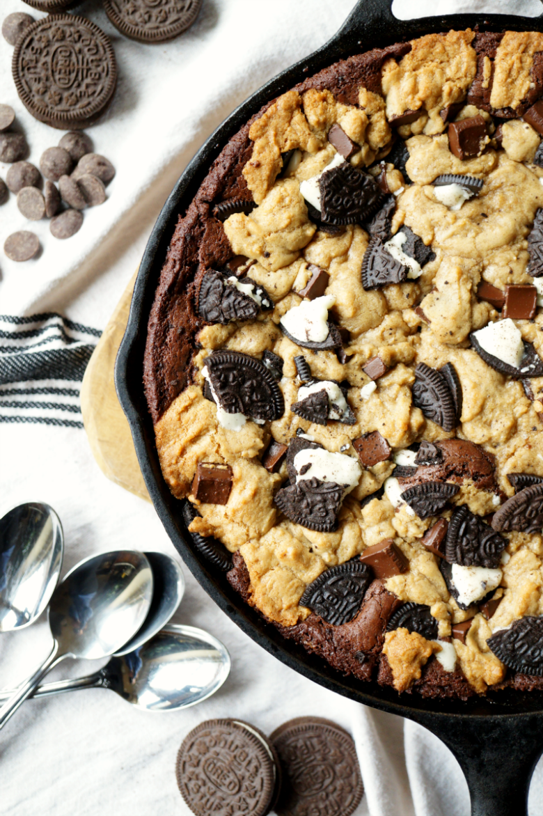 slutty skillet brownies | The Baking Fairy