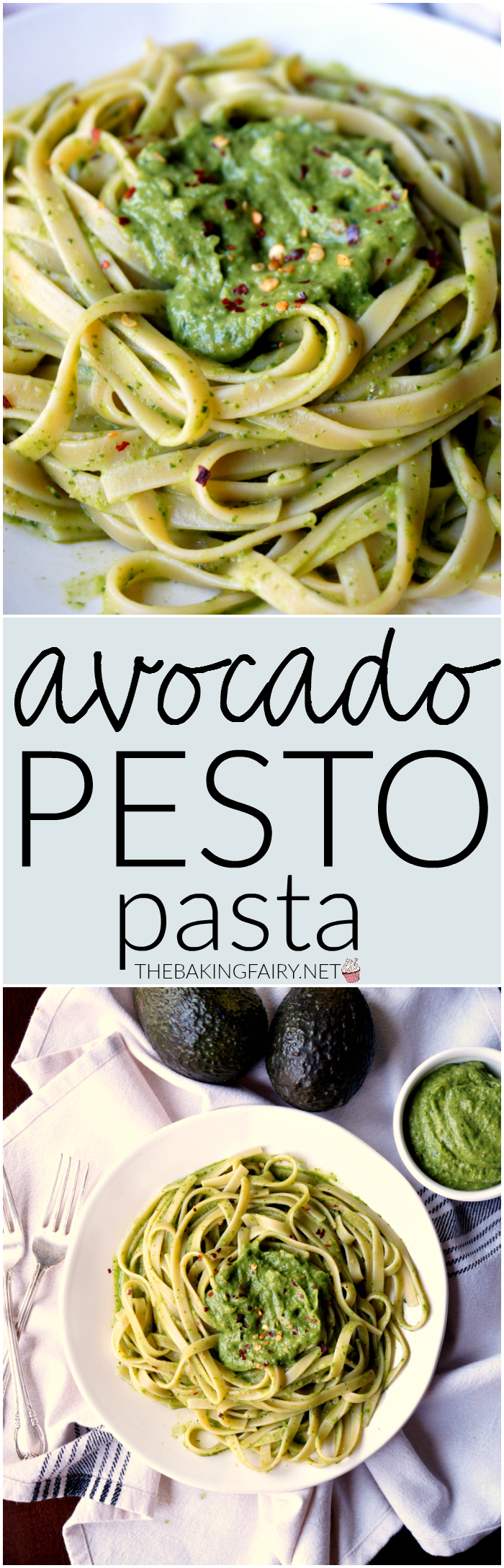 avocado pesto pasta | The Baking Fairy