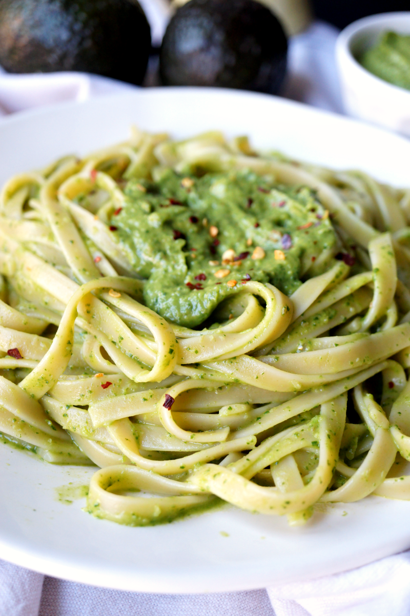 avocado pesto pasta | The Baking Fairy