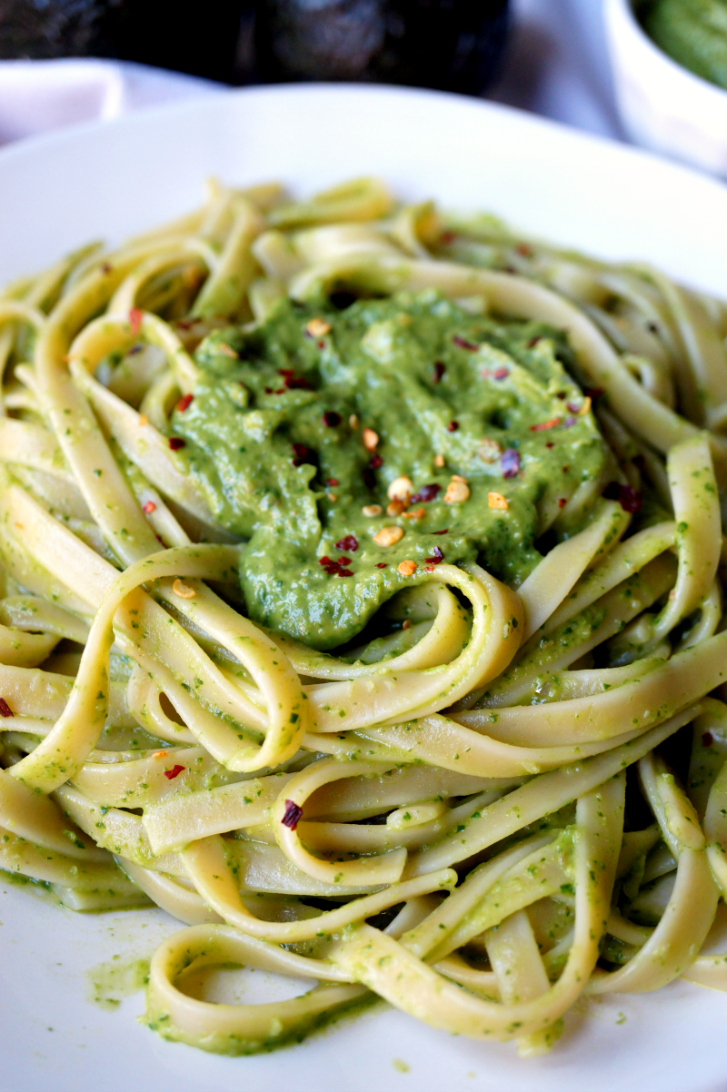 avocado pesto pasta | The Baking Fairy