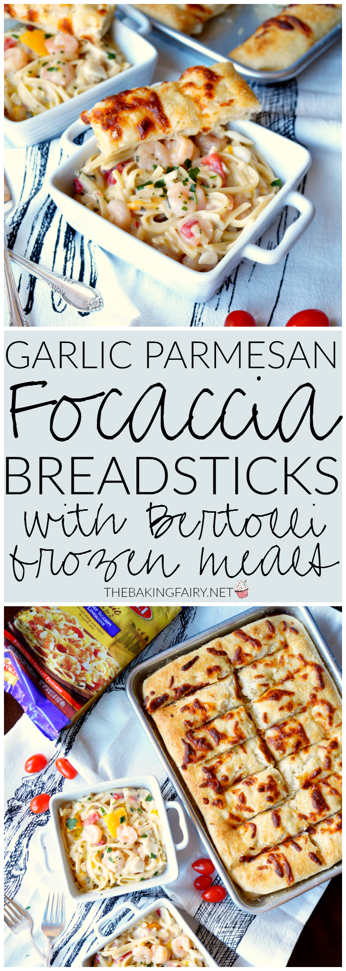 garlic parmesan focaccia breadsticks with Bertolli | The Baking Fairy #MangiaTonight #ad