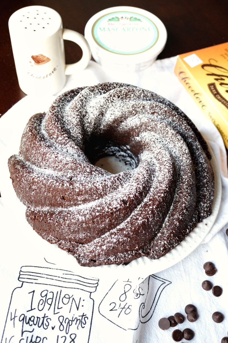 chocolate mascarpone bundt cake | The Baking Fairy