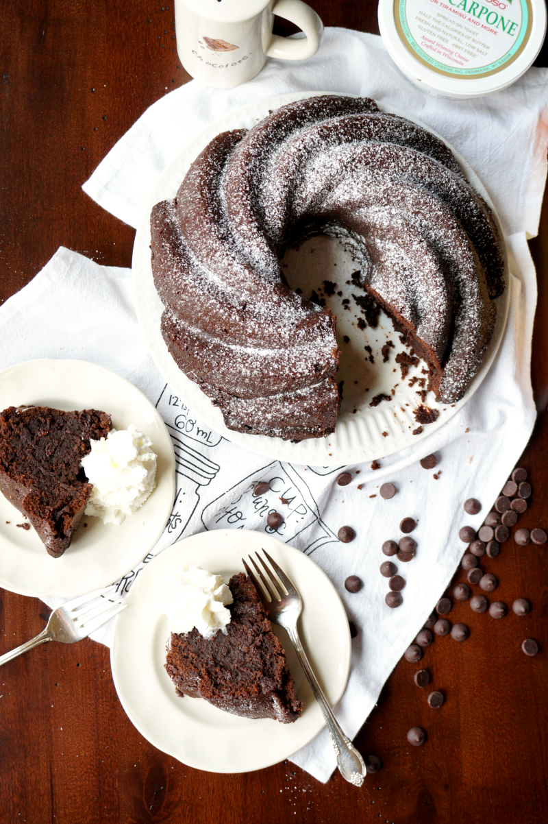 chocolate mascarpone bundt cake | The Baking Fairy