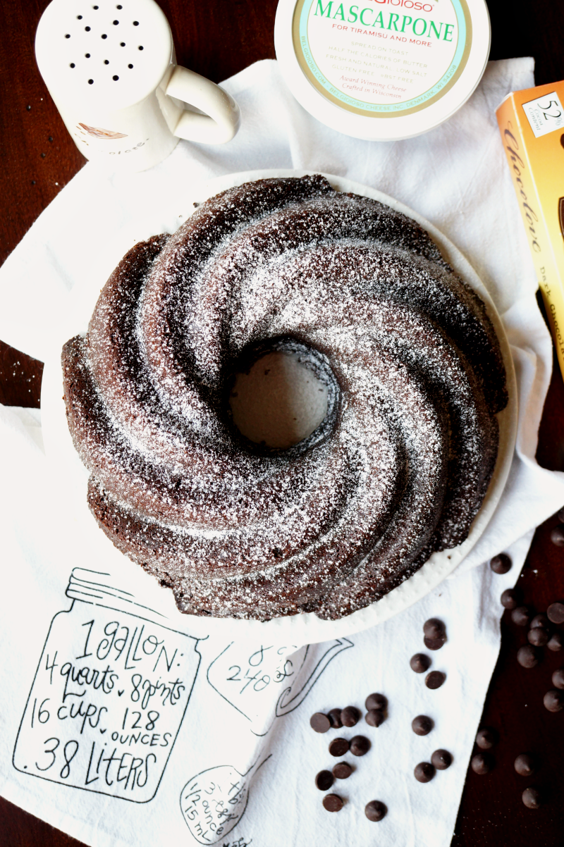 chocolate mascarpone bundt cake | The Baking Fairy