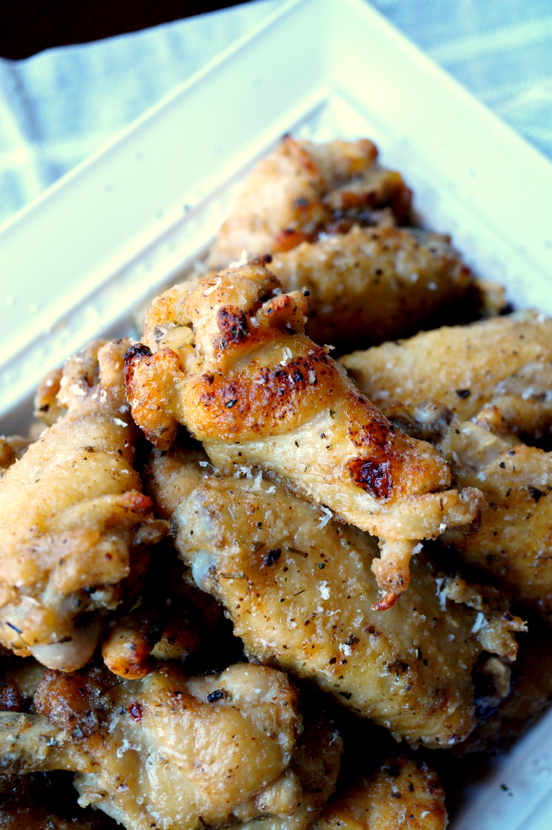 baked garlic parmesan wings | The Baking Fairy