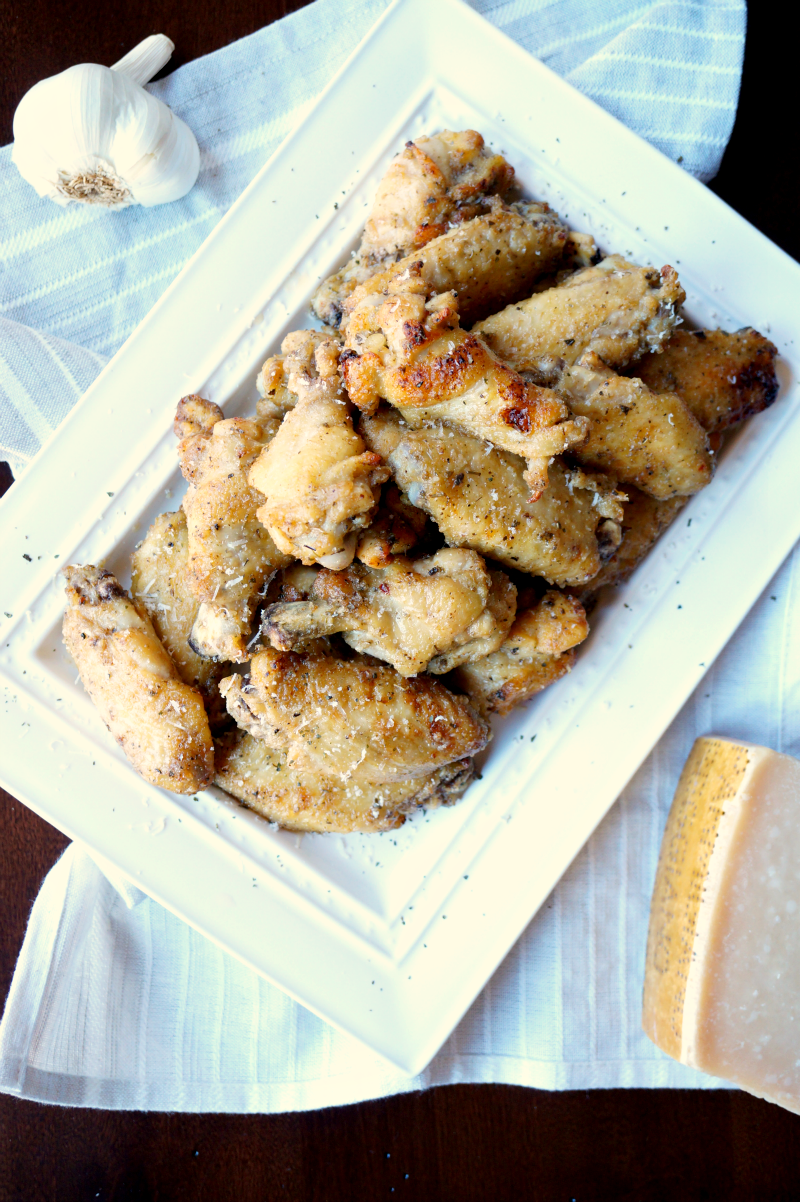 baked garlic parmesan wings | The Baking Fairy