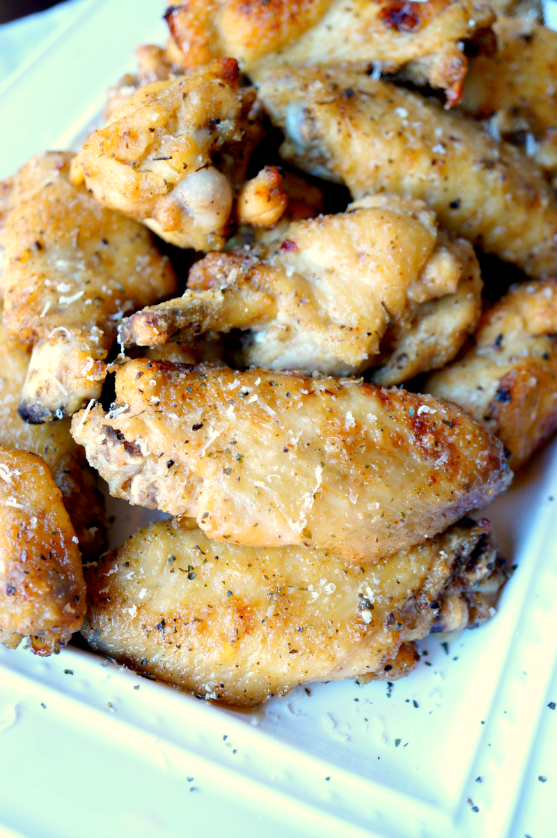 baked garlic parmesan wings | The Baking Fairy